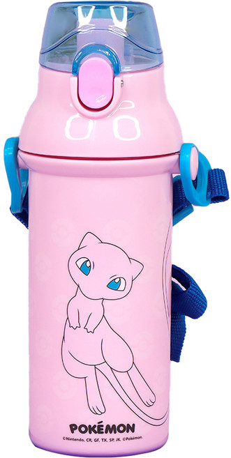 릴팡 포켓몬스터 앵커 원터치 어깨끈 물통, 뮤, 480ml, 1개