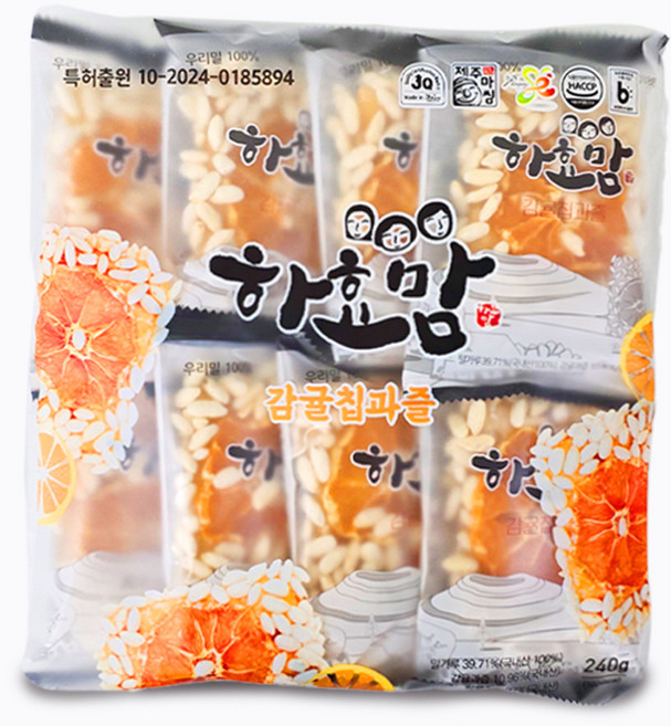 하효맘 제주 감귤칩과즐, 30g, 8개