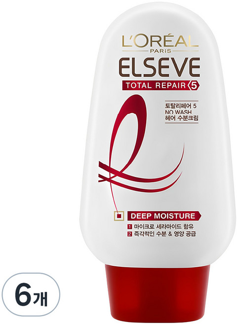 로레알파리 토탈리페어5 헤어 모이스처크림 프로엑스, 110g, 6개