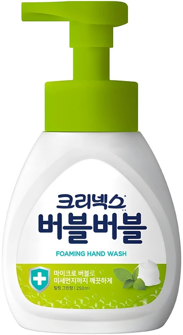 크리넥스 버블버블 핸드워시 힐링 그린향, 250ml, 1개 - 쿠팡