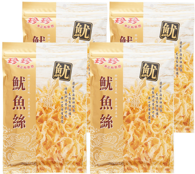 珍珍 魷魚絲, 80g, 4包