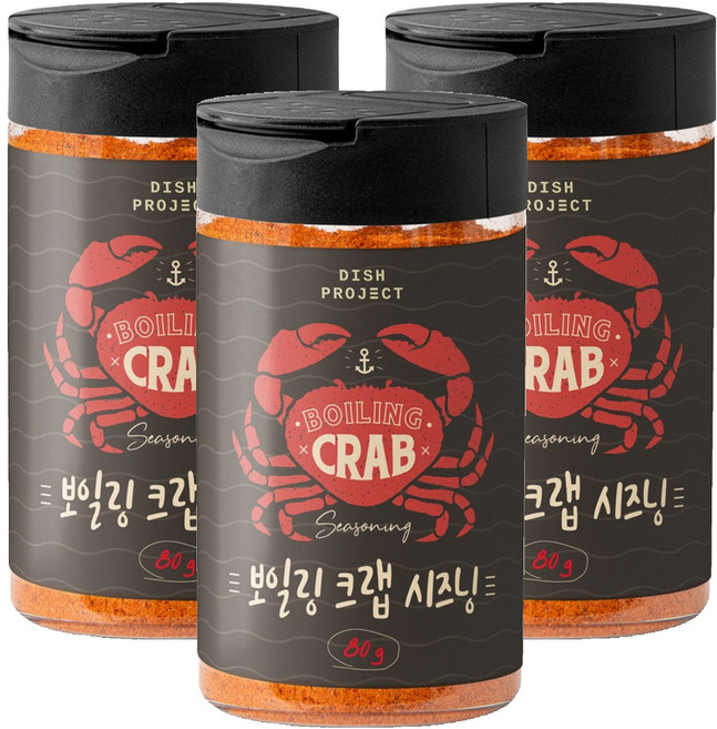 디쉬프로젝트 보일링크랩 시즈닝, 80g, 3개