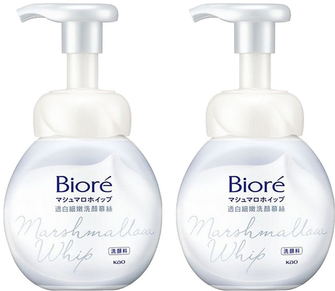 Biore 蜜妮 台灣公司貨 洗顏慕絲 透白細嫩, 160ml, 2瓶
