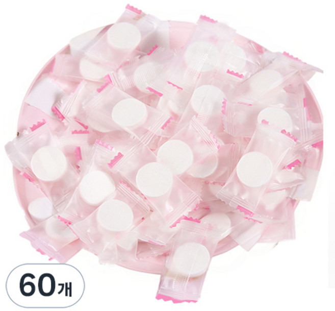 떼루와 실크 압축 코인 마스크팩 시트지, 60개