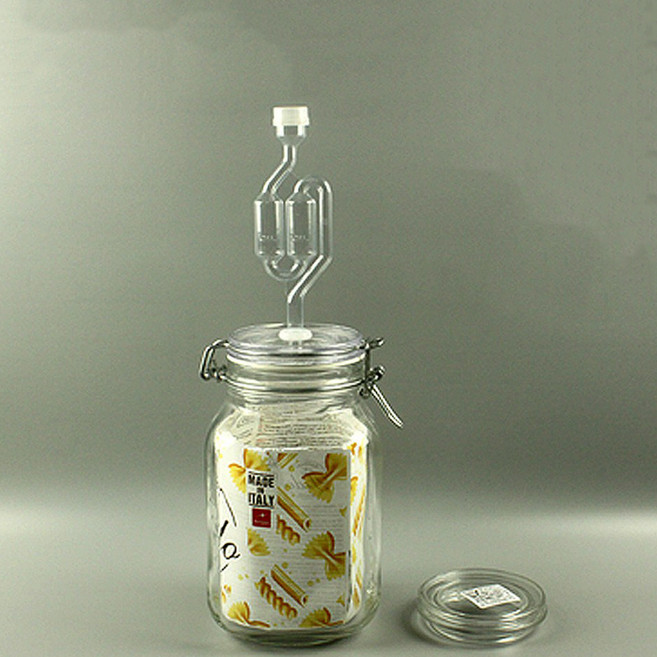 보르미올리 피도 S자형 에어락 + 유리병 3L 세트, 1개