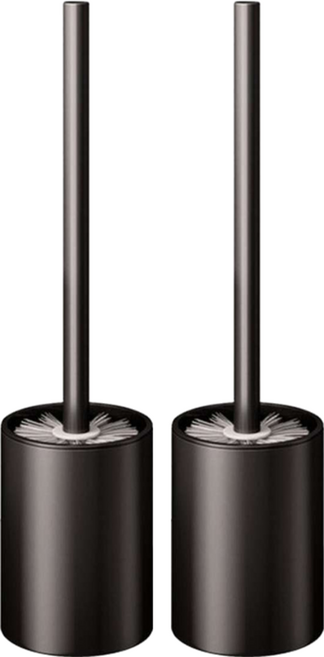 圓筒馬桶刷, 黑色, 2個
