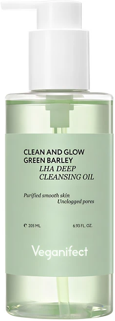 비건이펙트 클린 앤 글로우 청보리 라하 딥 클렌징오일, 205ml, 1개 - 쿠팡