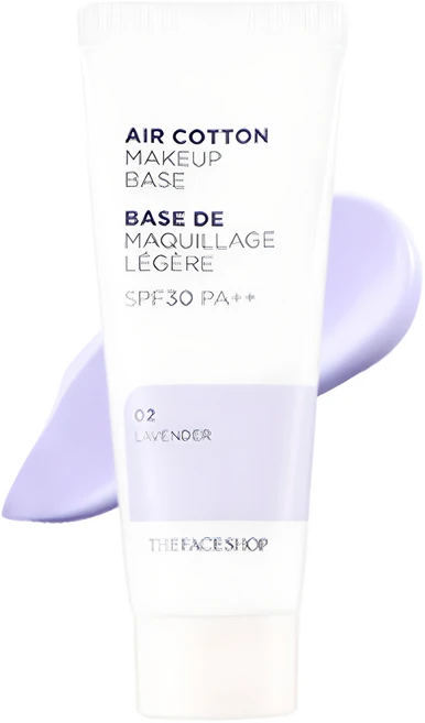 더페이스샵 에어코튼 메이크업 베이스 35g, 라벤더, 1개 - 쿠팡