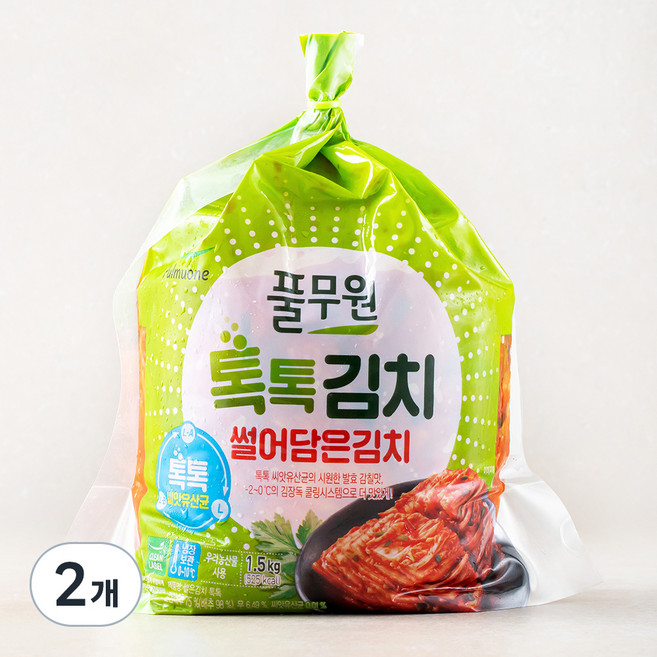 풀무원 톡톡김치 썰어담은김치, 1.5kg, 2개