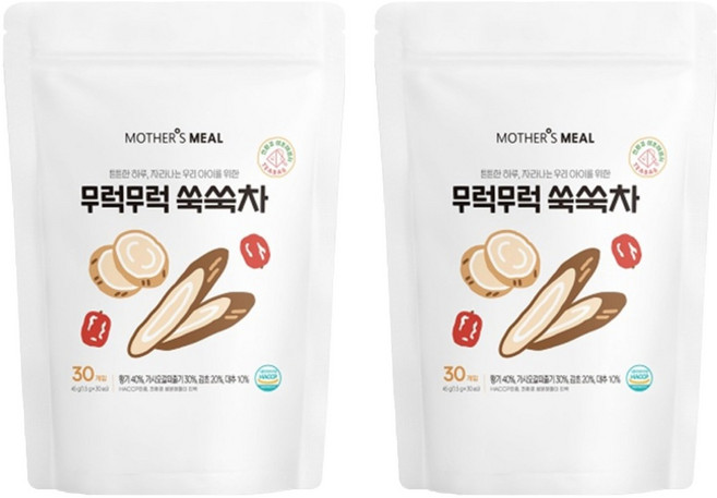 마더스밀 유아용 무럭무럭 쑥쑥차, 1.5g, 30개입, 2개