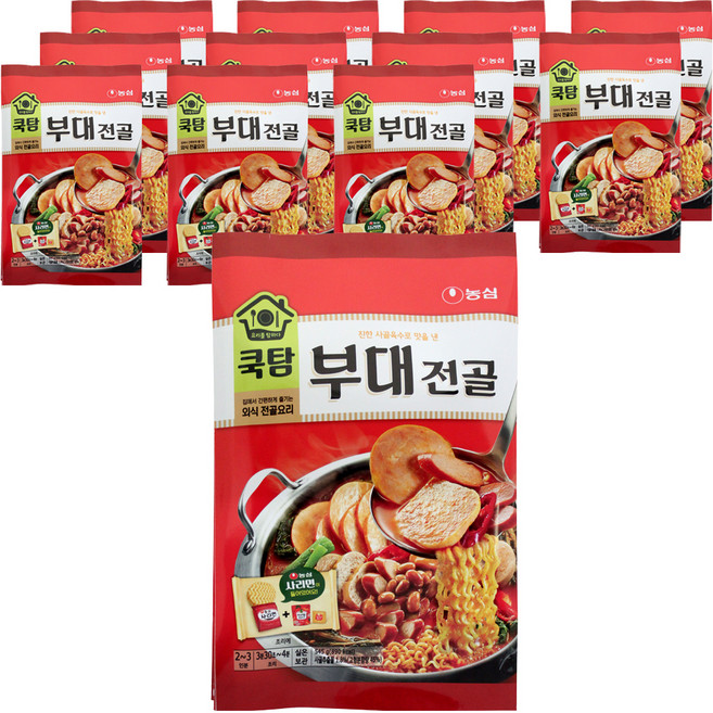 쿡탐 부대전골 라면 545g, 12개