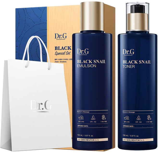 닥터지 블랙 스네일 토너 150ml + 에멀전 150ml 스페셜 2종 세트, 1세트