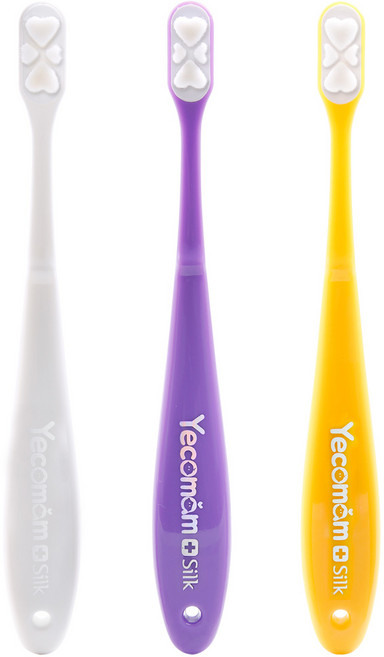 예꼬맘 실크 어린이 칫솔 1단계, 혼합색상, 1개입, 3개