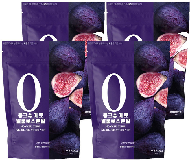 monksu 零卡阿洛酮糖粉末, 4個, 350g