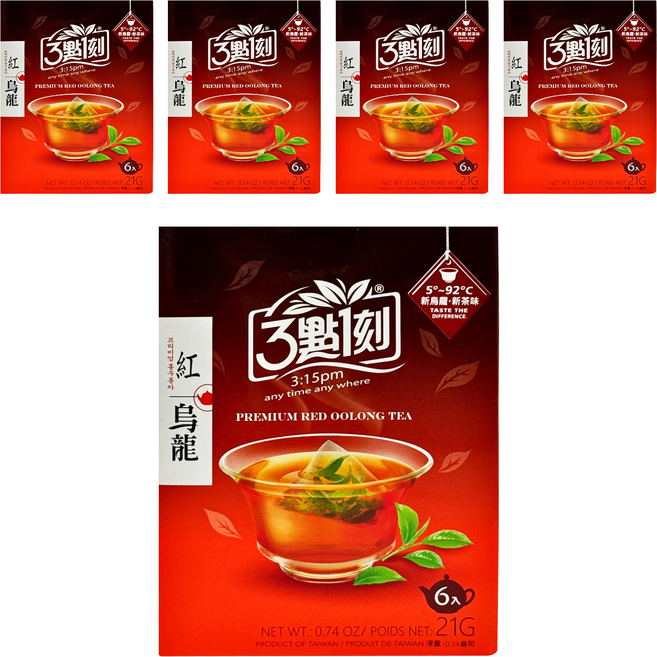 3點1刻 紅烏龍茶, 3.5g, 6包, 5盒