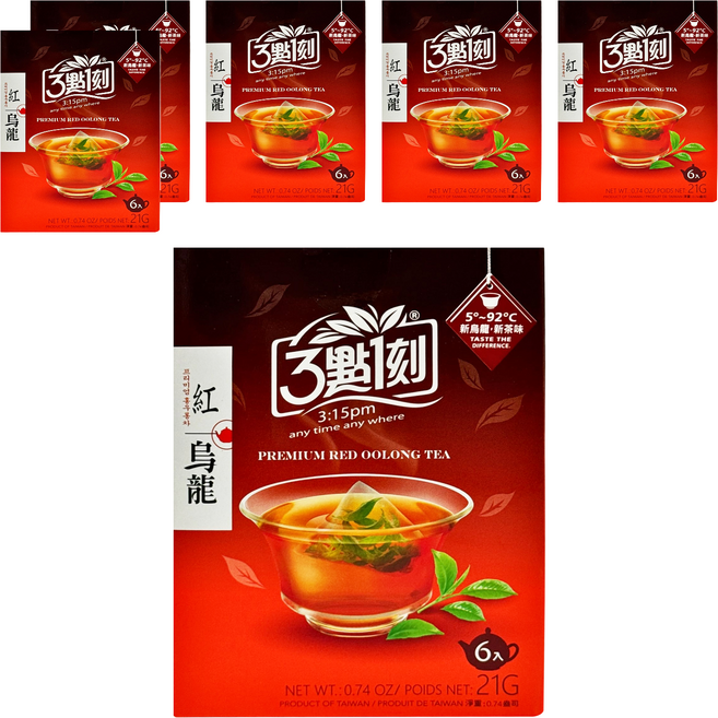 3點1刻 紅烏龍茶, 3.5g, 6包, 6盒