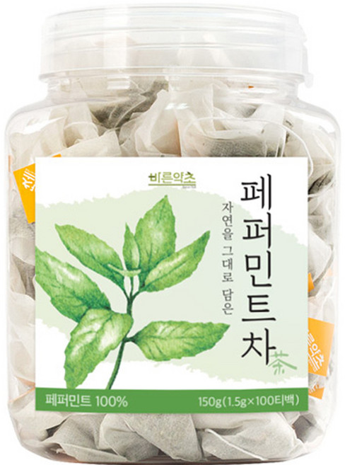 바른약초 페퍼민트 삼각티백, 1.5g, 100개입, 1개
