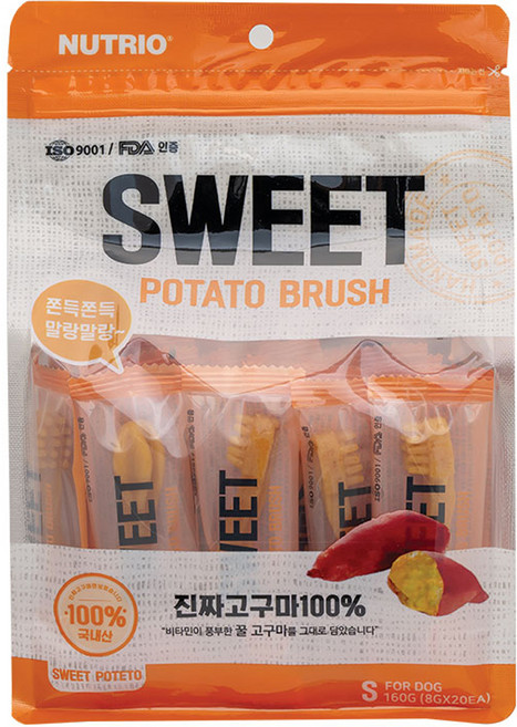 뉴트리오 스위트 포테이토 브러쉬 강아지 간식 20p, 고구마, 160g, 1개