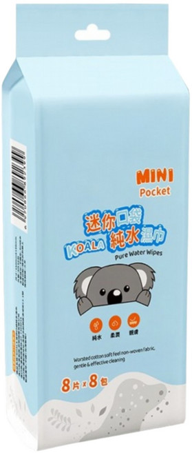 JOYFUL NAPKIN 悅棉 純水濕紙巾 迷你口袋款, 42g, 8包, 1袋
