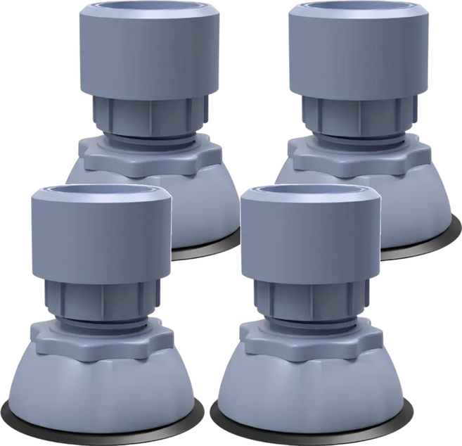 Kyhome 洗衣機靜音減震腳墊/可調節防滑增高腳墊 灰色 4入, 1套