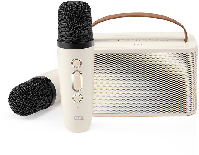 오아 무선 뮤즈S 블루투스 스피커 노래방 마이크, OSD-006BE, 베이지