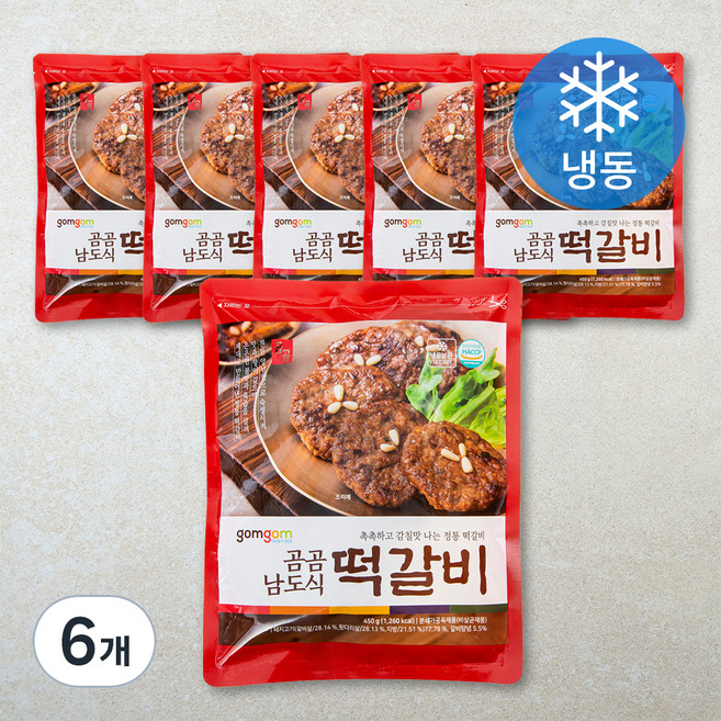 곰곰 남도식 떡갈비 (냉동), 450g, 6개