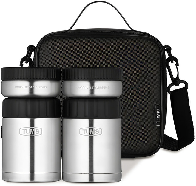 텀스 스텐 보온도시락 4p 세트, 혼합색상, 1세트