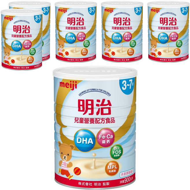 meiji 明治 兒童營養配方食品3-7歲, 900g, 6罐