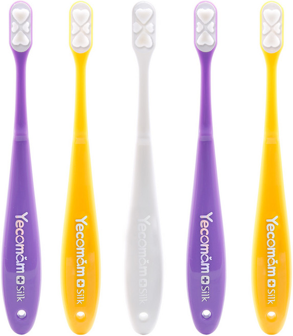 예꼬맘 실크 어린이 칫솔 1단계, 혼합색상, 1개입, 5개