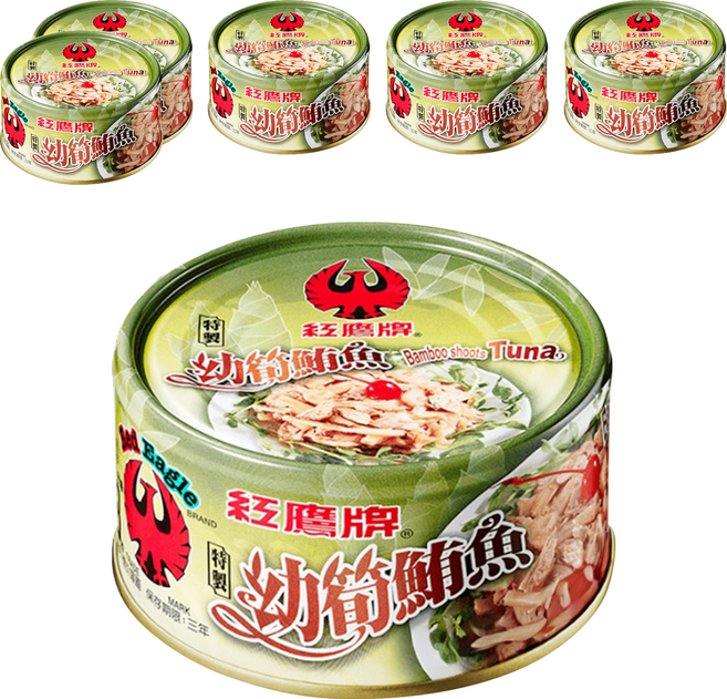 紅鷹牌 幼筍鮪魚, 170g, 6罐