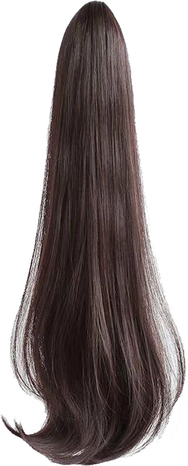 바코젤 포니테일 집게가발 부분가발, 다크브라운, 1개