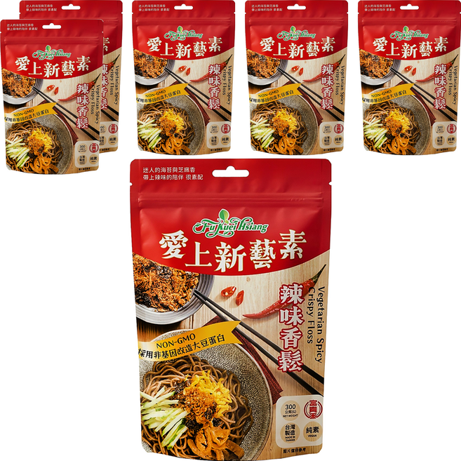 富貴香 辣味香鬆 純素, 300g, 6包