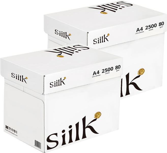 Hankuk Paper Siilk 影印紙 80g A4 2500張, 10個