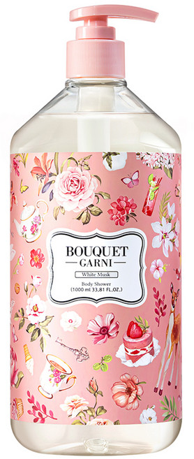 부케가르니 프레그런스드 바디샤워 화이트머스크향, 1L, 1개