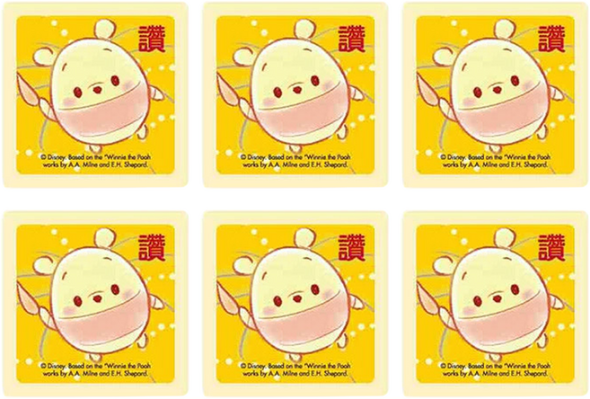 Disney 迪士尼 Ufufy 方形連續印章 UFST30-2, 讚 黃色, 6個