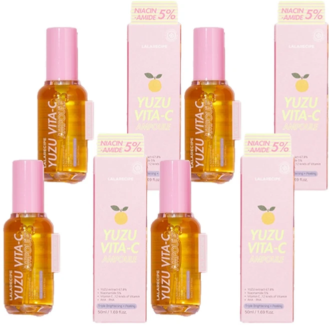 라라레서피 유자 비타 씨 앰플, 50ml, 4개 - 쿠팡