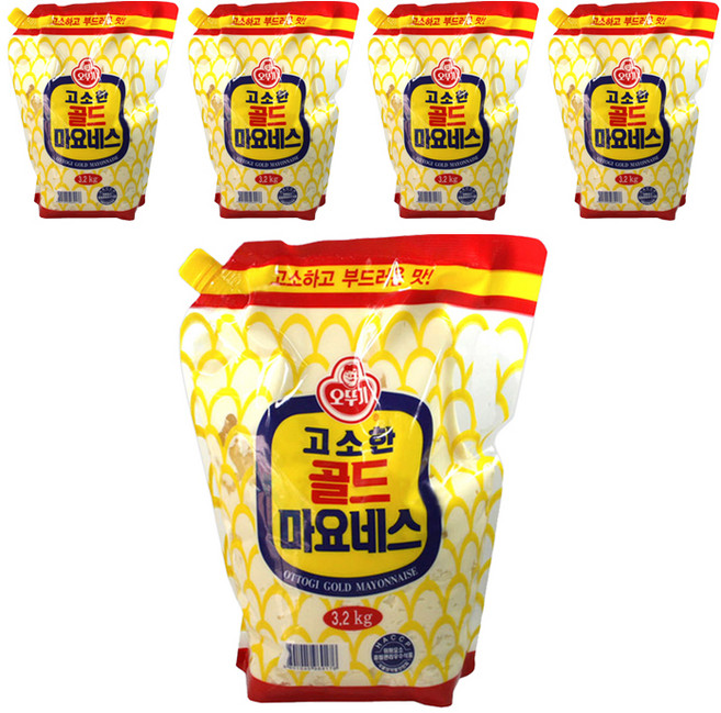 오뚜기 고소한 골드 마요네즈, 3.2kg, 5개