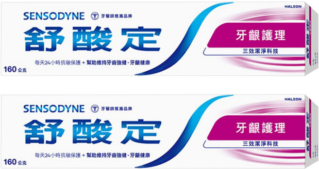 SENSODYNE 舒酸定 長效抗敏 牙齦護理牙膏, 160g, 2條