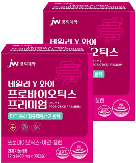 JW중외제약 데일리 와이 프로바이오틱스 프리미엄, 30정, 2개
