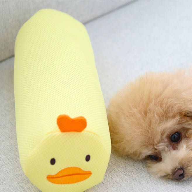 이츠독 메쉬 아이스 반려 동물 베게, 옐로우, 1개