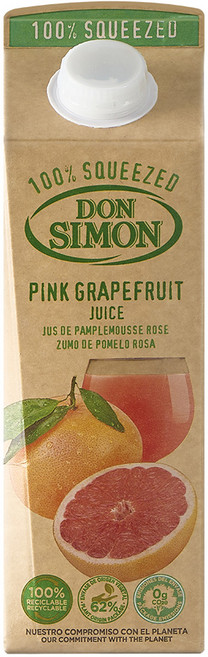 돈시몬 생과일 착즙 100% 홍자몽주스, 1L, 1개