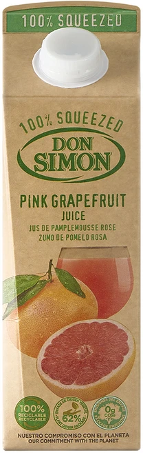 돈시몬 생과일 착즙 100% 홍자몽주스, 1L, 1개 - 쿠팡