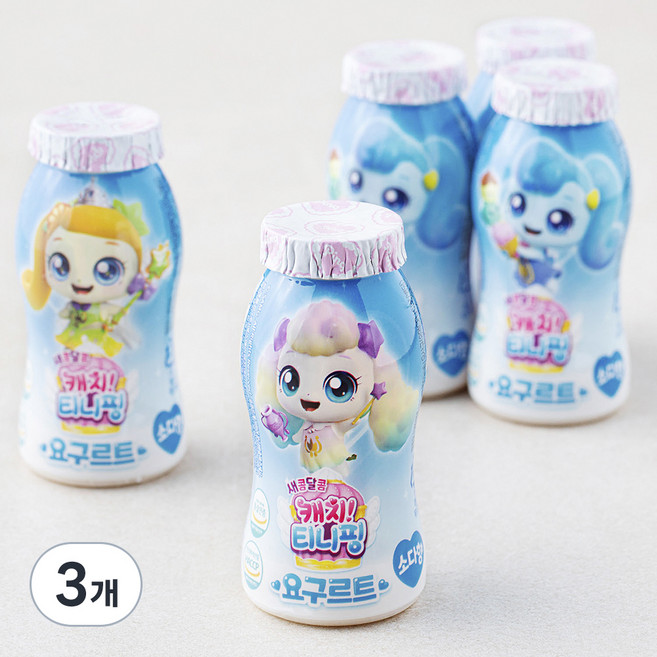빙그레 캐치티니핑 요구르트 소다향, 80ml, 5개입, 3개
