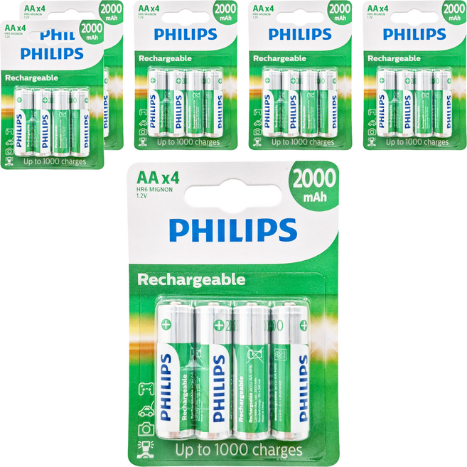 PHILIPS 飛利浦 Multi Life低自放電3號鎳氫充電電池 顏色隨機, 4個, 6組