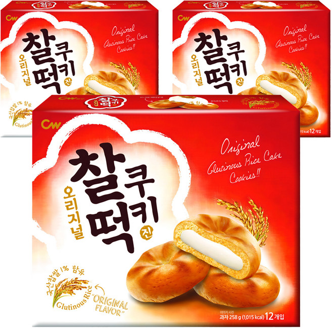 청우식품 찰떡쿠키 오리지널, 258g, 3개