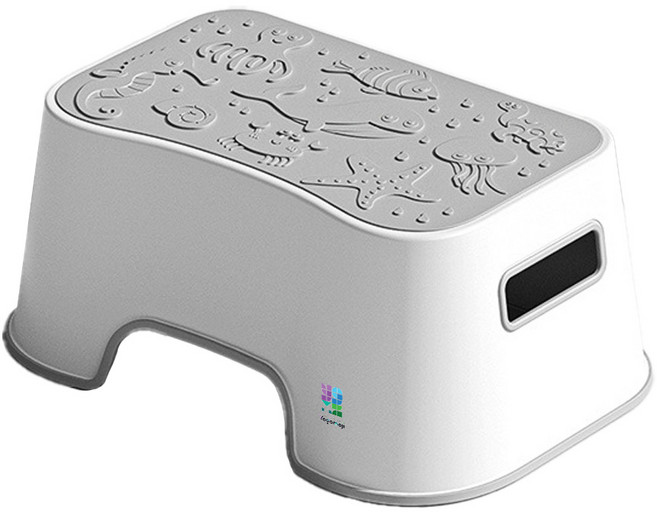 요고모지 다용도 키높이 미끄럼방지 욕실 논슬립 안전 발받침대, 오션 그레이, 1개