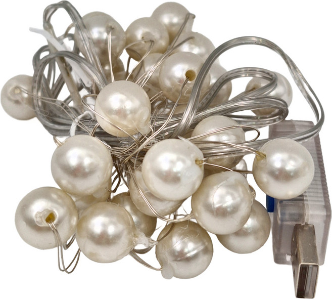 銅絲珍珠燈 多功能USB 3m 30頭, 暖光, 1組