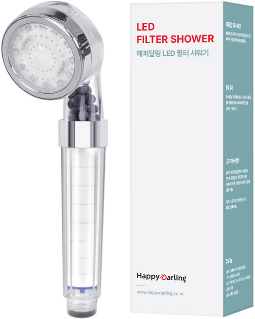 해피달링 LED 필터 샤워기, 1개, 혼합색상
