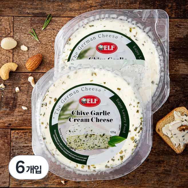 제르미 엘프 차이브 갈릭 크림치즈, 125g, 1개입, 6개