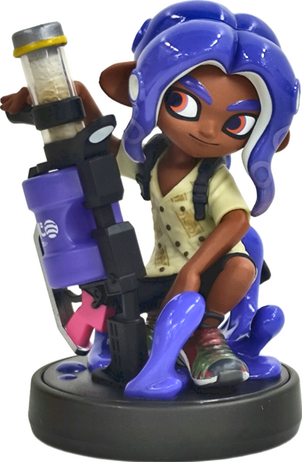 Nintendo 任天堂 amiibo公仔 斯普拉遁系列 okulings 藍色, NVL-001, 紫色 + 棕色, 1個